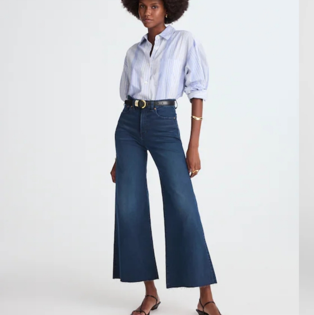 J Crew Flared Wide-Leg Crop Jeans NW266 Size 29